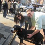 Oscar The Grouch (Greater Swiss Mountain Dog) celebrates St. Patrick's day with his fans